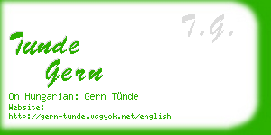 tunde gern business card