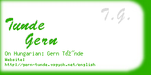 tunde gern business card
